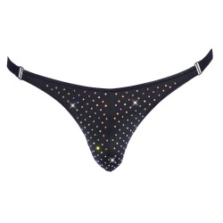 Svenjoyment String avec strass brillants ARTEMIS Noir